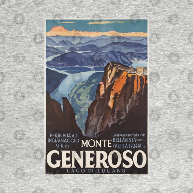 Monte Generoso, Travel Poster by BokeeLee